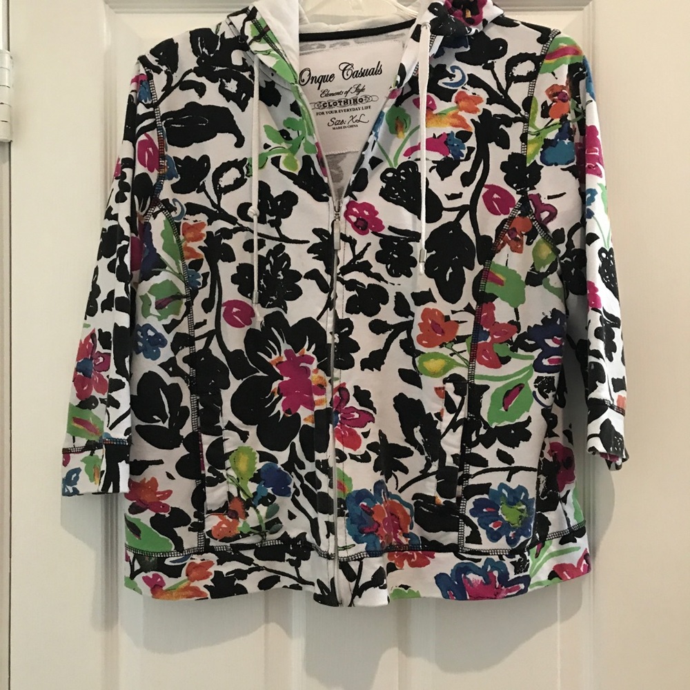 Colorful sweatshirt jacket